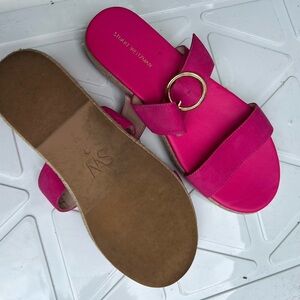 Stuart Weitzman Pink Slide Sandals